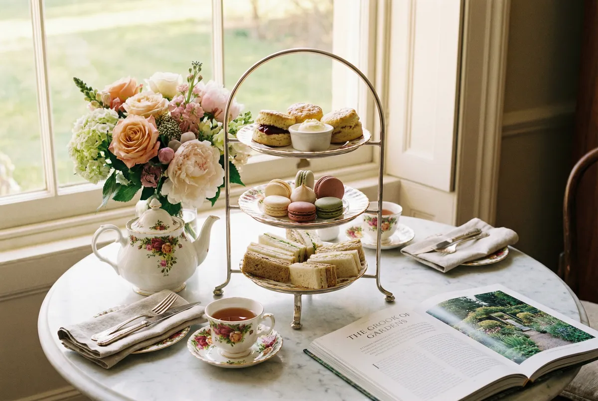精致英式下午茶三层架甜品套餐